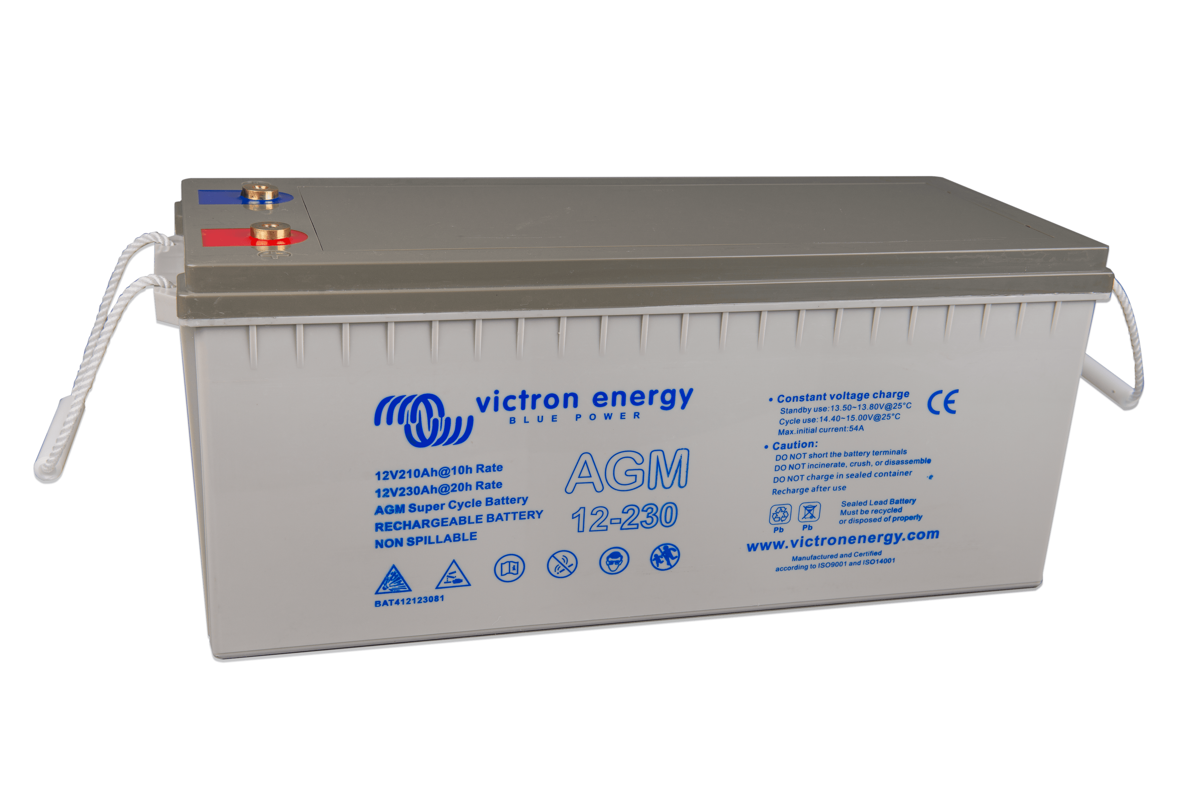 12V 230Ah AGM Super Cycle Battery (right) thumbnail
