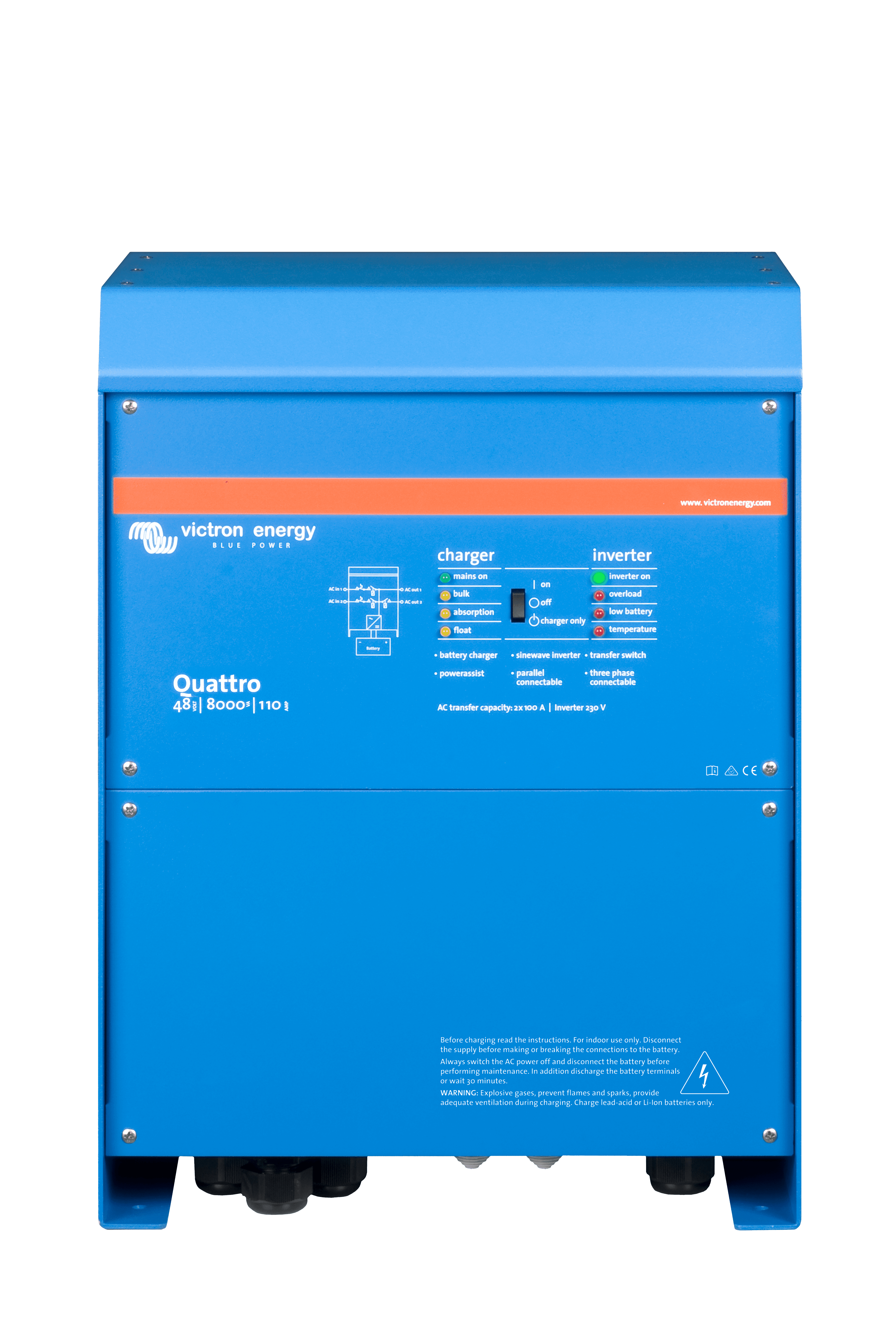 Quattro 48V 8000VA 110A 230V (front)  thumbnail