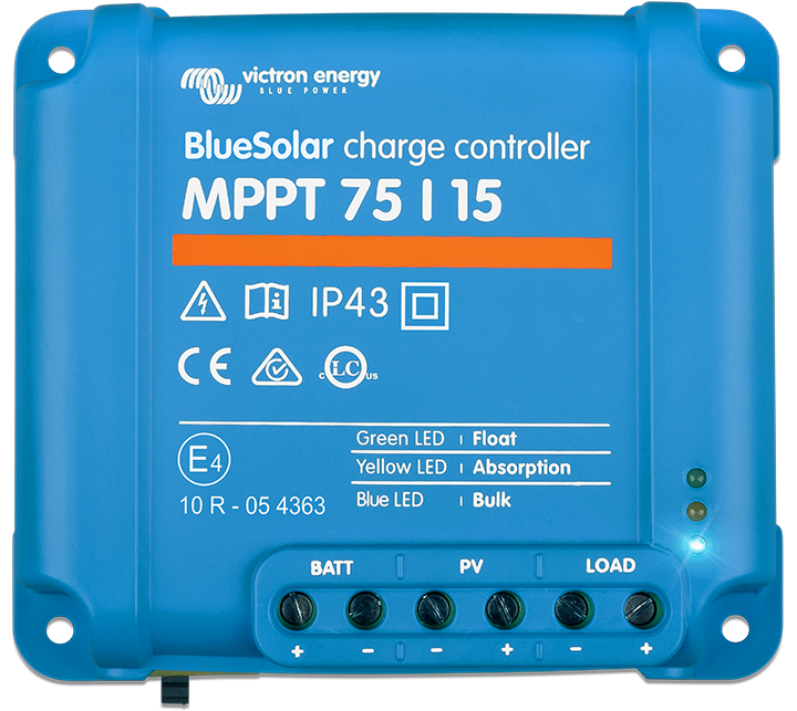 BlueSolar MPPT 75/10, 75/15, 100/15 & 100/20 (12 / 24 / 48 Volt +  Lastausgang) - Victron Energy